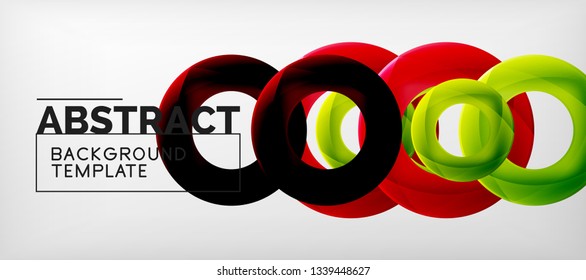 Vector circles abstract background, vector illustration