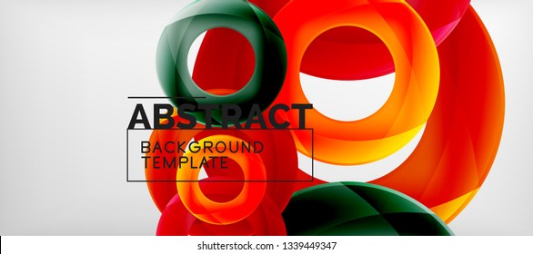 Vector circles abstract background, vector illustration