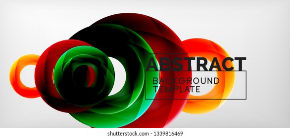 Vector circles abstract background, vector illustration