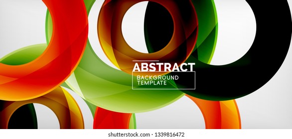 Vector circles abstract background, vector illustration