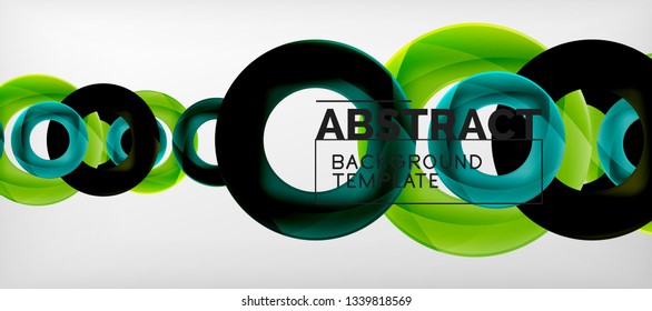 Vector circles abstract background, vector illustration