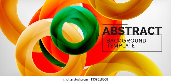 Vector circles abstract background, vector illustration