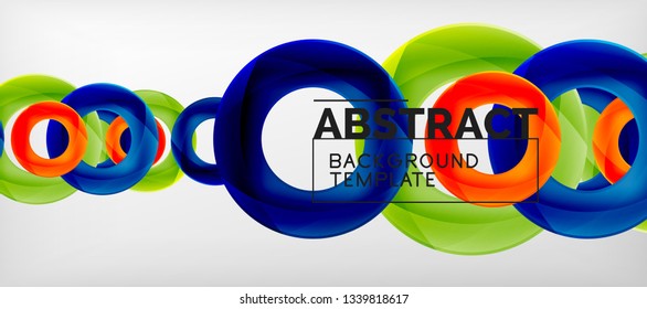 Vector circles abstract background, vector illustration