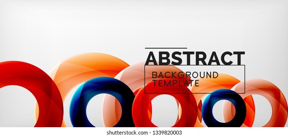 Vector circles abstract background, vector illustration