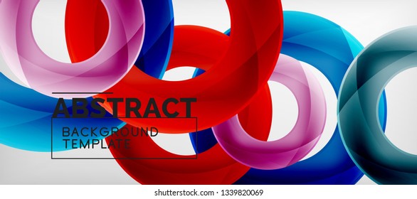 Vector circles abstract background, vector illustration
