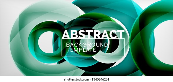 Vector circles abstract background, vector illustration