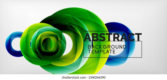 Vector circles abstract background, vector illustration
