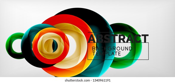 Vector circles abstract background, vector illustration