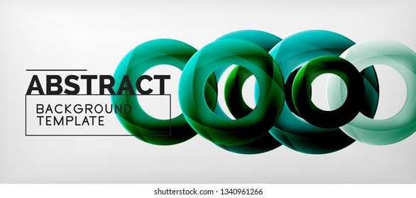 Vector circles abstract background, vector illustration