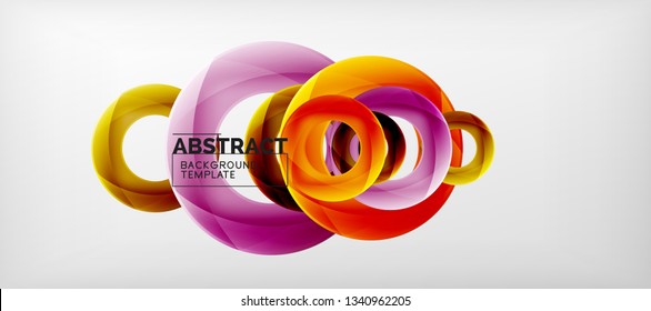 Vector circles abstract background, vector illustration