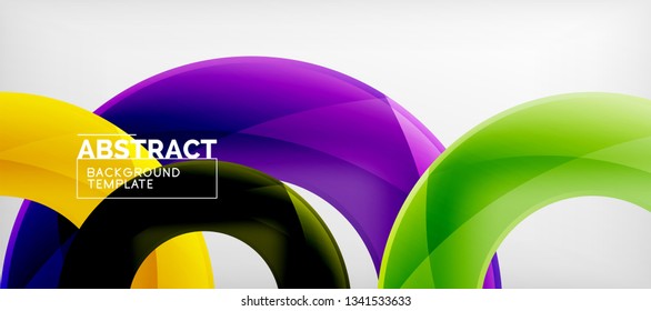 Vector circles abstract background, vector illustration