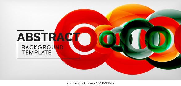 Vektorkreise auf abstraktem Hintergrund, Vektorgrafik