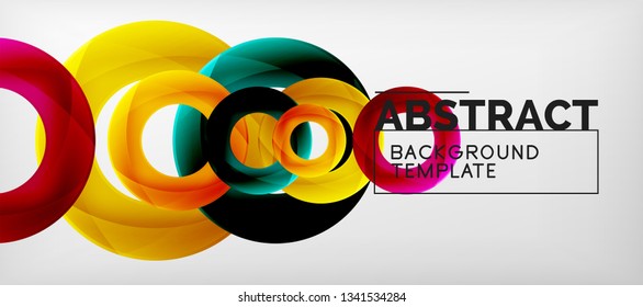 Vector circles abstract background, vector illustration