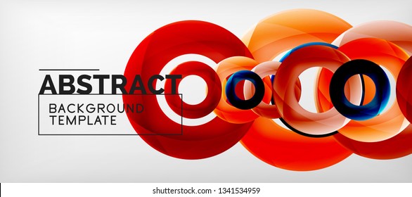 Vector circles abstract background, vector illustration