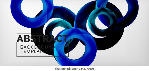 Vector circles abstract background, vector illustration