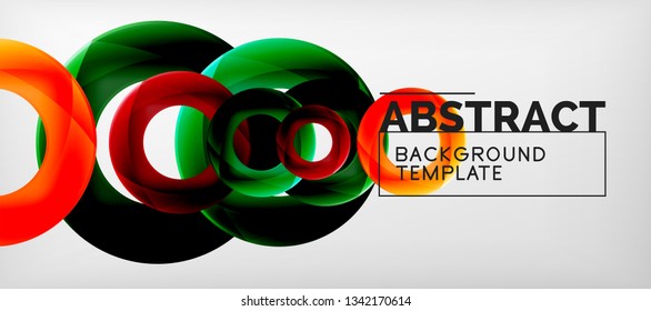 Vector circles abstract background, vector illustration