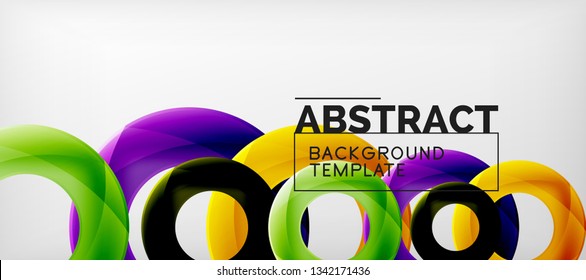 Vector circles abstract background, vector illustration