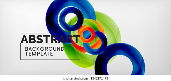 Vector circles abstract background, vector illustration