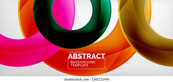 Plano de fundo abstrato de círculos vetoriais, ilustração de vetor