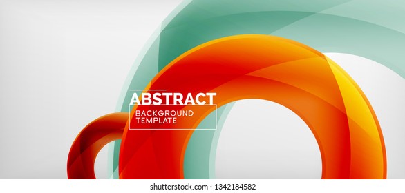 Vector circles abstract background, vector illustration