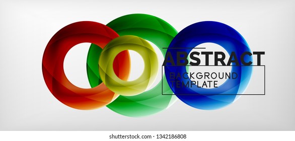 Vector circles abstract background, vector illustration
