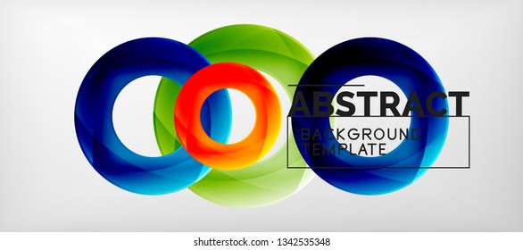 Vector circles abstract background, vector illustration