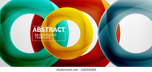 Vector circles abstract background, vector illustration