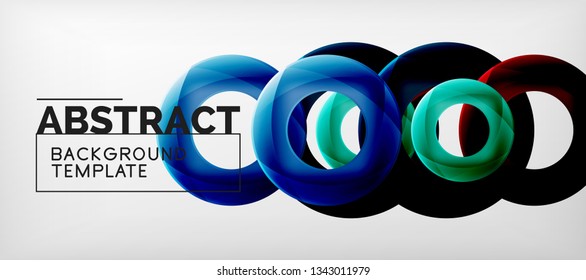 Vector circles abstract background, vector illustration