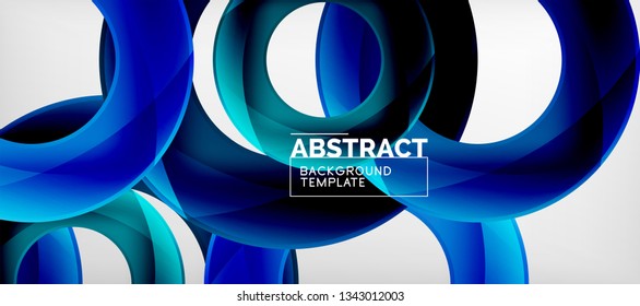 Vector circles abstract background, vector illustration