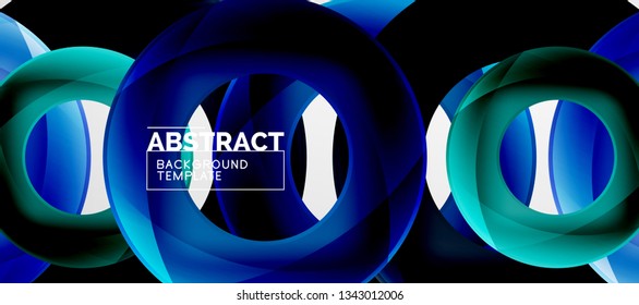 Vector circles abstract background, vector illustration