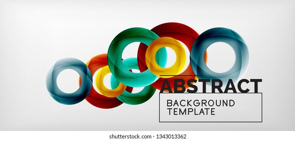 Vector circles abstract background, vector illustration