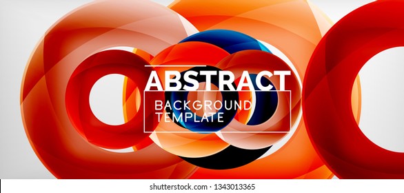 Vector circles abstract background, vector illustration