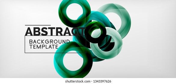 Vector circles abstract background, vector illustration