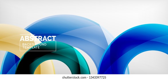 Vector circles abstract background, vector illustration