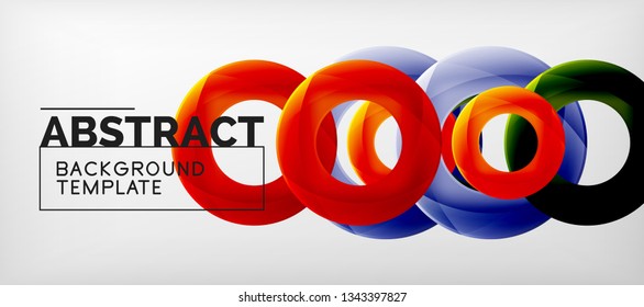 Vector circles abstract background, vector illustration