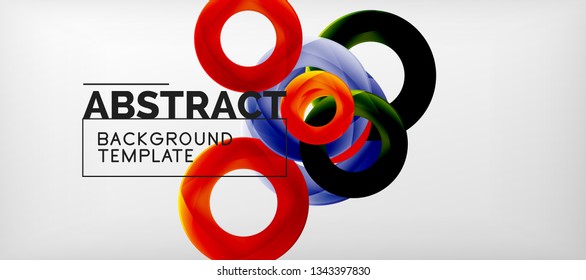 Vector circles abstract background, vector illustration