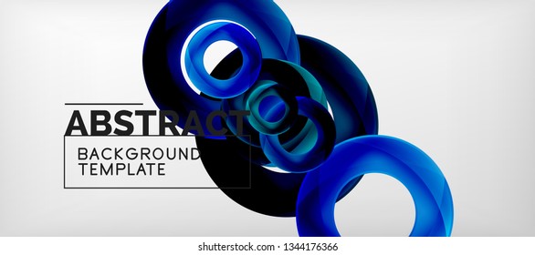 Vector circles abstract background, vector illustration