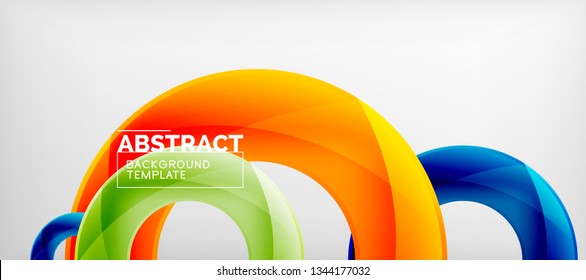 Vector circles abstract background, vector illustration