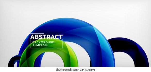 Vector circles abstract background, vector illustration