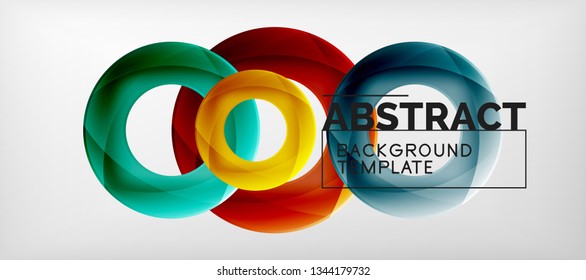 Vektorkreise auf abstraktem Hintergrund, Vektorgrafik