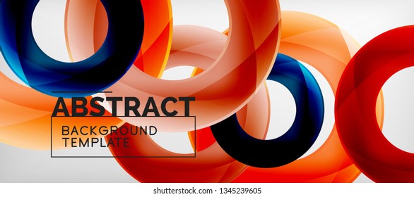 Vector circles abstract background, vector illustration