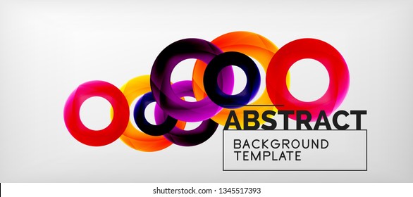 Vector circles abstract background, vector illustration