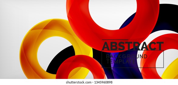 Vector circles abstract background, vector illustration