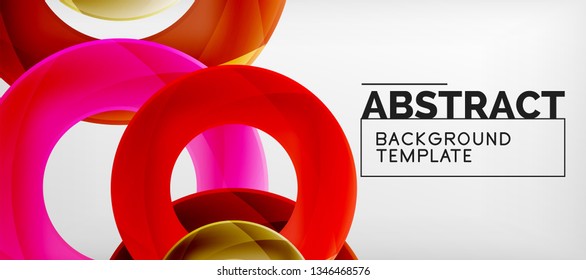 Vector circles abstract background, vector illustration