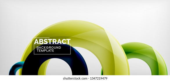 Vector circles abstract background, vector illustration