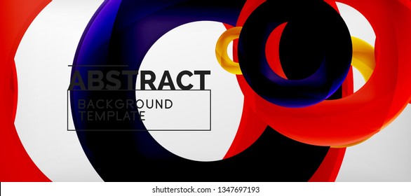 Vector circles abstract background, vector illustration
