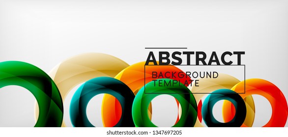 Vector circles abstract background, vector illustration