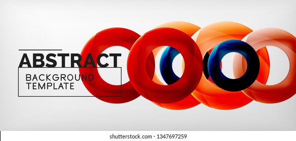 Vector circles abstract background, vector illustration