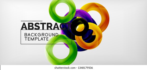 Vector circles abstract background, vector illustration