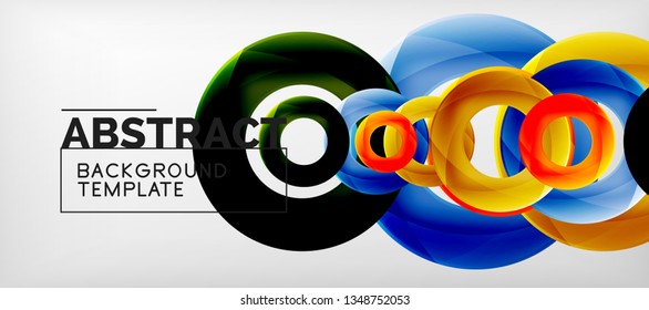 Vector circles abstract background, vector illustration